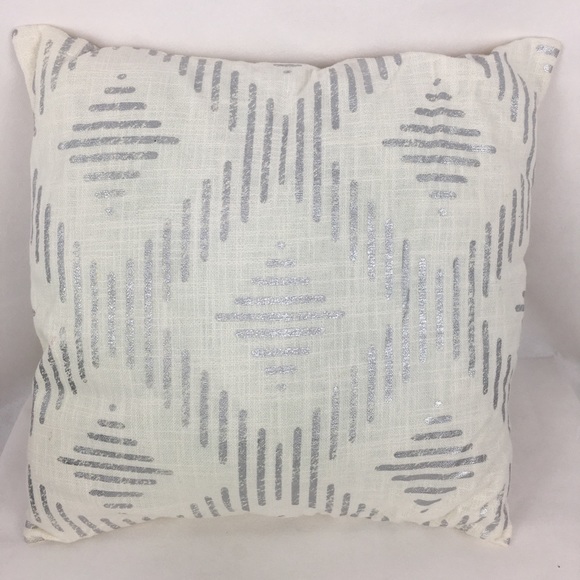 Silver & Gold Painted Fabric Accent Pillows - Picture 3 of 4